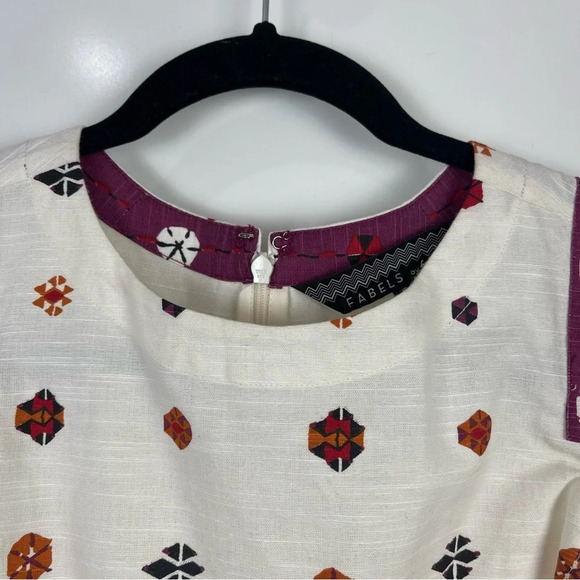 Fabels by Fabindia Printed Sleeveless Sheath Dress Pockets Women's Small - Picture 11 of 14